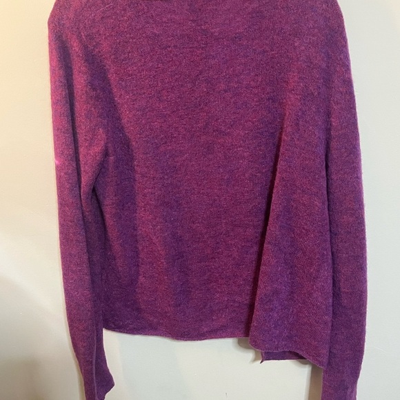 Eileen Fisher Purple Wool Blend Cardigan Sweater Sz Petite - Picture 5 of 7